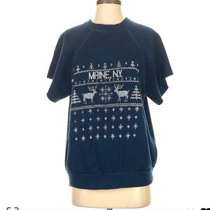 Re/Done Holiday swestshirt blue Xs/Small